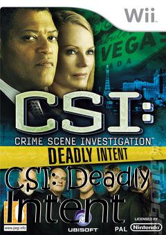 Box art for CSI: Deadly Intent