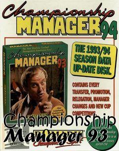 Box art for Championship Manager 93