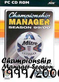 Box art for Championship Manager Season 1999/2000