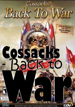 Box art for Cossacks - Back to War