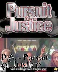 Box art for D.A. - Pursuit of Justice