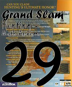 Box art for Grand Slam Hunting - North American 29