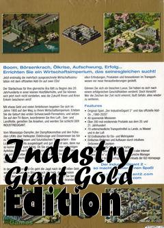 Box art for Industry Giant Gold Edition