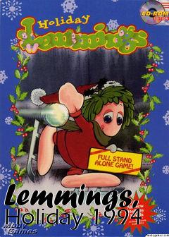 Box art for Lemmings, Holiday 1994