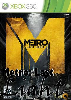 Box art for Metro: Last Light