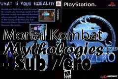 Box art for Mortal Kombat Mythologies - Sub Zero