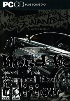 Box art for Need for Speed - Most Wanted Black Edition