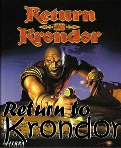 Box art for Return to Krondor
