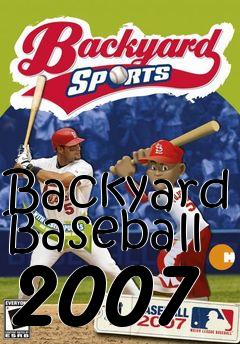 Box art for Backyard Baseball 2007