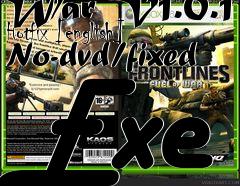 Box art for Frontlines:
            Fuel Of War V1.0.1 Hotfix [english] No-dvd/fixed Exe