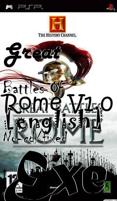Box art for Great
            Battles Of Rome V1.0 [english] No-cd/fixed Exe
