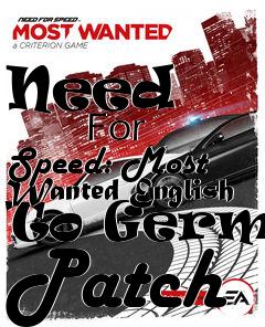 Box art for Need
            For Speed: Most Wanted English To German Patch