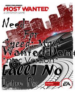 Box art for Need
            For Speed: Most Wanted Demo *ntsc Version* [all] No Intro Fix