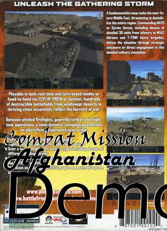 Box art for Combat Mission Afghanistan Demo