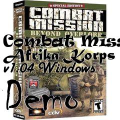 Box art for Combat Mission Afrika Korps v1.04 Windows Demo