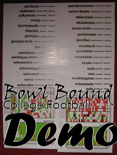 Box art for Bowl Bound College Football Demo