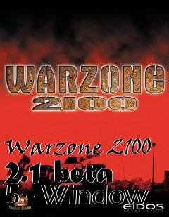 Box art for Warzone 2100 2.1 beta 5 - Window