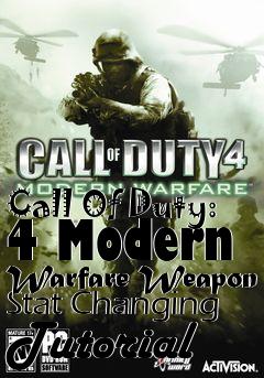 Box art for Call Of Duty: 4 Modern Warfare Weapon Stat Changing Tutorial