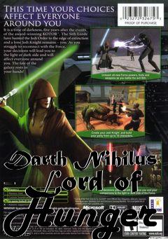 Box art for Darth Nihilus - Lord of Hunger