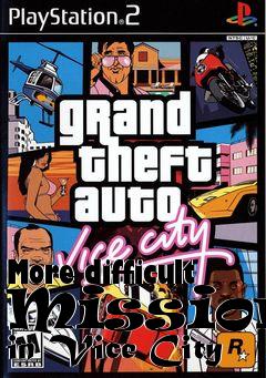 Box art for More difficult Missions in Vice City