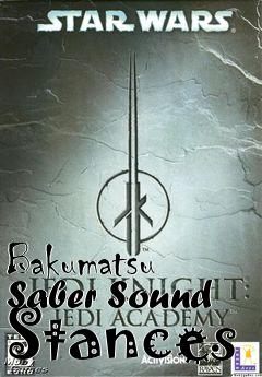 Box art for Bakumatsu Saber Sound Stances