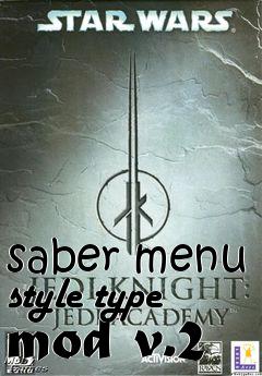 Box art for saber menu style type mod v.2