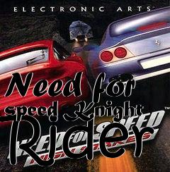 Box art for Need for speed Knight Rider