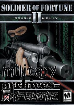 Box art for military archives bot route