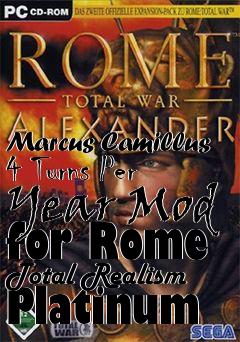 Box art for Marcus Camillus 4 Turns Per Year Mod for Rome Total Realism Platinum