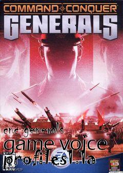 Box art for cnc generals game voice profiles1.1a