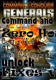 Box art for Command and Conquer Generals: Zero Hour Contra Mod Challenge and USA missions unlock   Fixes v2