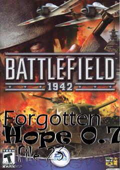 Box art for Forgotten Hope 0.70 - File 23
