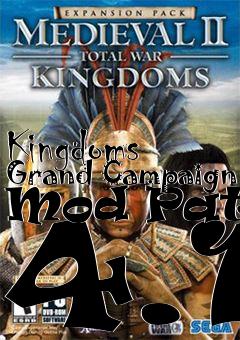 Box art for Kingdoms Grand Campaign Mod Patch 4.1