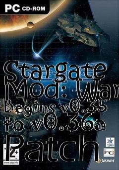Box art for Stargate Mod: War Begins v0.35 to v0.36a Patch