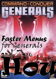 Box art for Faster Menus for Generals and Zero Hour