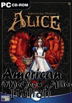 Box art for American McGees Alice - Italian