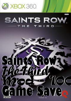 Box art for Saints Row The Third Mod - 100% Game Save