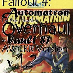 Box art for Fallout 4: Automatron Faction Housing Overhaul - Vault 81 AWCKR Version  v.1.2