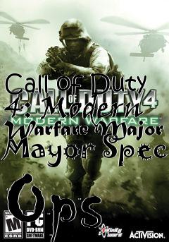 Box art for Call of Duty 4: Modern Warfare Major Mayor Spec Ops