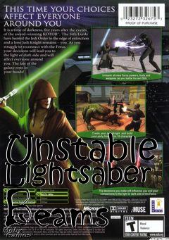 Box art for Unstable Lightsaber Beams