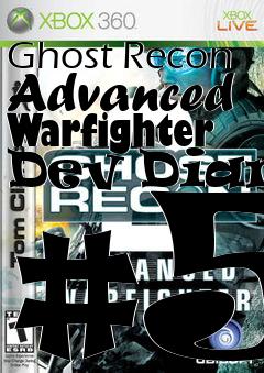 Box art for Ghost Recon Advanced Warfighter Dev Diary #5