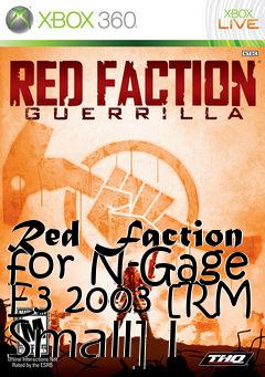 Box art for Red Faction for N-Gage E3 2003 [RM Small] I