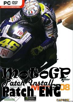 Box art for MotoGP 08 Patch Install Patch ENG