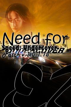 Box art for Need for Speed: Undercover Patch v.1.0.1.18 EU