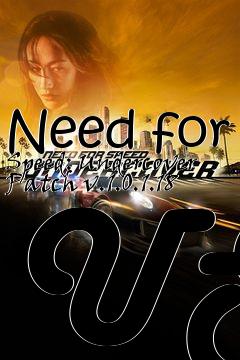Box art for Need for Speed: Undercover Patch v.1.0.1.18 US