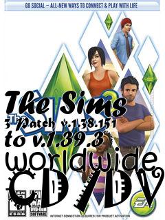 Box art for The Sims 3 Patch v.1.38.151 to v.1.39.3 worldwide CD/DVD