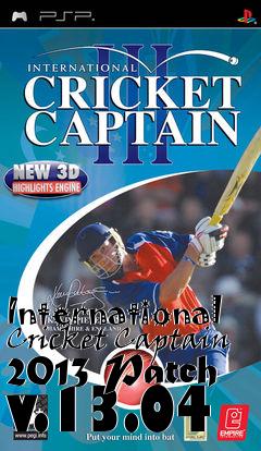 Box art for International Cricket Captain 2013 Patch v.13.04