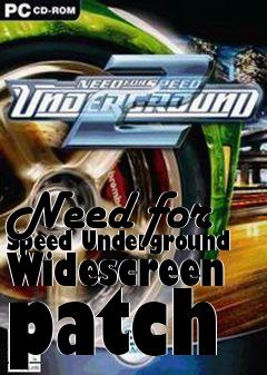 Box art for Need for Speed Underground Widescreen patch