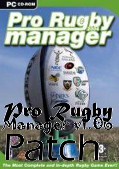 Box art for Pro Rugby Manager v1.06 Patch