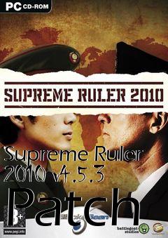 Box art for Supreme Ruler 2010 v4.5.3 Patch